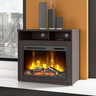 Jamestown 32W Electric Fireplace with Shelf