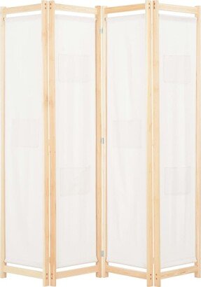 4-Panel Room Divider Cream 62.9