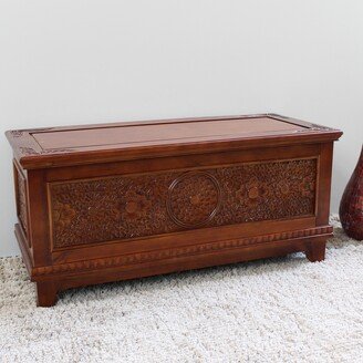 Windsor Carved Trunk Bench