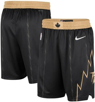 Men's Black and Gold Toronto Raptors 2021/22 City Edition Swingman Shorts - Black, Gold