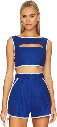 Bound Cutout Crop Top