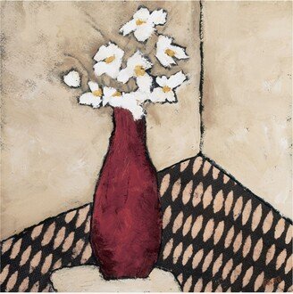 Judi Bagnato Retro Red Vase Canvas Art - 15.5