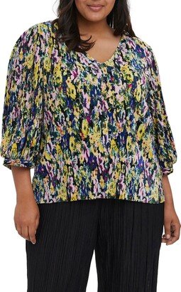 Josy Floral Plissé Blouse