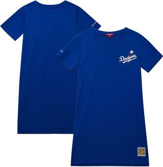 Women's Royal Los Angeles Dodgers Cooperstown Collection V-Neck Dress