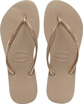 Slim Flip Flop Sandal (Rose Gold) Women's Sandals