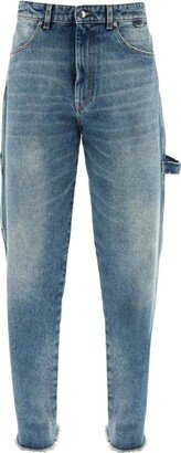 DARKPARK Straight-Leg Frayed-Edge Jeans