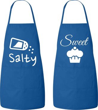 Matching Couples Aprons Set, Sweet & Salty Mr Mrs Aprons, Apron Wedding Gift, Newlywed, Anniversary