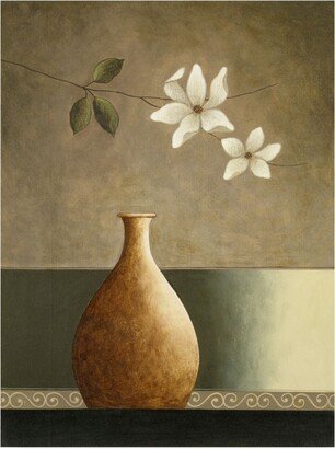 Pablo Esteban Flowers Over a Tan Vase Canvas Art - 27