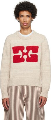 Beige Intarsia Sweater