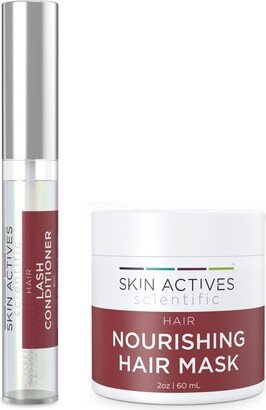 Skin Actives Scientific Nourishing 2 oz Hair Mask And Brow & Lash Enhancing Conditioner Set