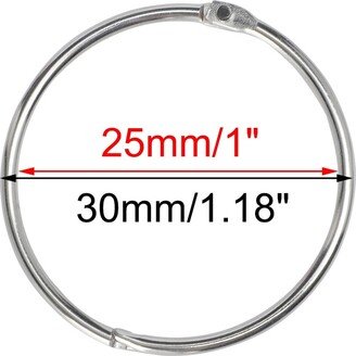 Unique Bargains 20pcs Metal Curtain Rings Snap Joint Design for Curtain Rods