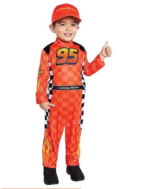 Toddler Lightning McQueen Pit Crew Costume - Cars,Spirit Halloween ...