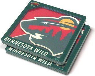 NHL Minnesota Wild 3D Logo Series Coasters