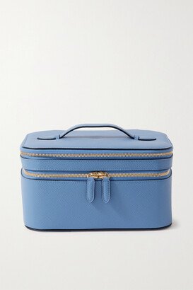 Panama Textured-leather Cosmetics Case - Blue