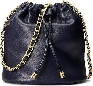 Nappa Leather Medium Emmy Bucket Bag (French Navy) Handbags