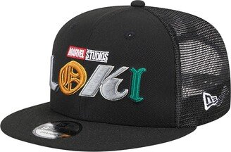 Men's Black Loki Trucker 9FIFTY Snapback Hat