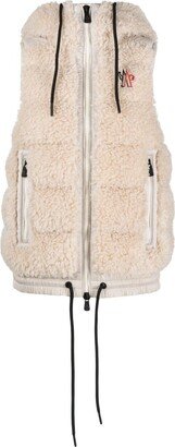 Teddy padded hooded gilet