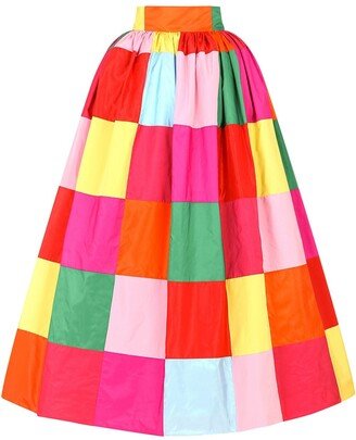 Long Colour-Block Skirt