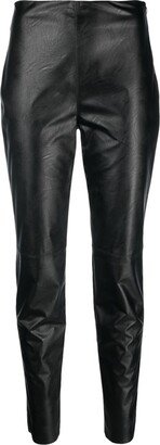 Tapered Faux-Leather Trousers