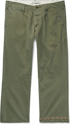 Cropped Pants Military Green-AB