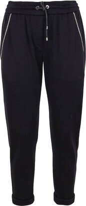 Drawstring Tapered Sweatpants-AD