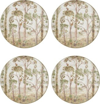 Kit Kemp for Spode Tall Trees 4 Piece Salad Plates Set, Service for 4