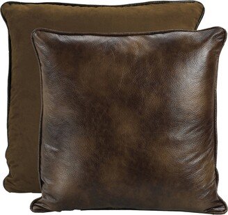 Paseo Road by HiEnd Accents Brown Faux Euro Pillow, 27x27