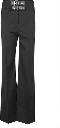 High-Waisted Flared Trousers-AP