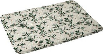 24 x 36 Olive Bloom Bath Rug Green