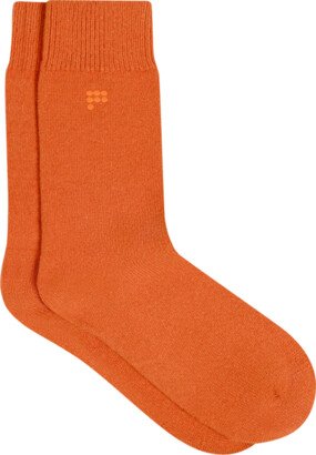 Recycled Cashmere Socks — cinnamon orange S