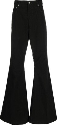 Button-Up Organic Cotton Flared Trousers-AA