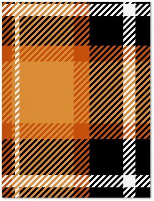 Journals: Orange And Black Plaid Journal, Orange