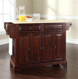 Lafayette Natural Wood Top Kitchen Island