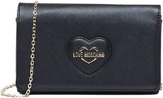 Heart Chain-Linked Crossbody Bag