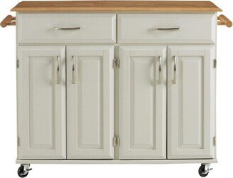 Dolly Madison White Kitchen Cart White