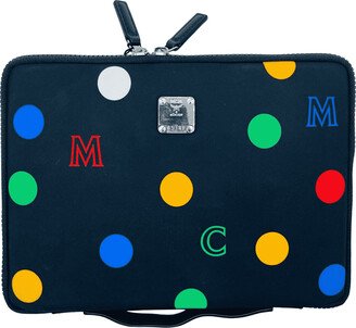 Black Fabric Color Dotted Small iPad Case MXEAAPD02BK001