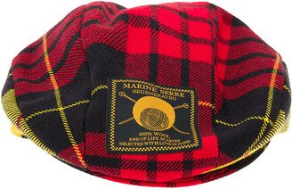 Red Tartan Tailored Beret - Regenerated