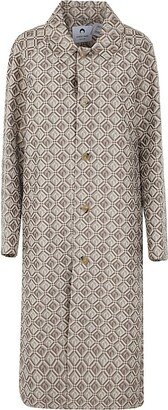 Moon Jacquard Single-Breasted Coat