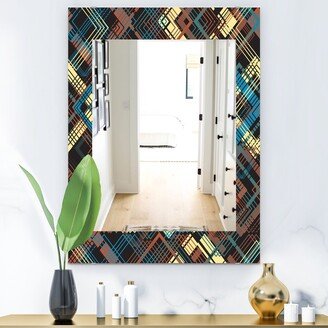 Designart 'Obsidian Impressions 9' Bohemian and Eclectic Mirror - Modern Printed Wall Mirror