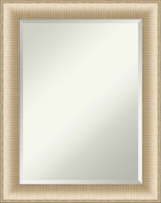 Elegant Brushed Honey Framed Bathroom Vanity Wall Mirror, 22.75 x 28.75