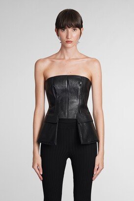 ANDREĀDAMO Topwear In Black Leather