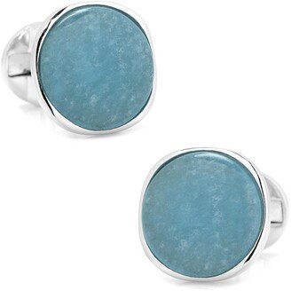 Aquamarine Jade Cuff Links