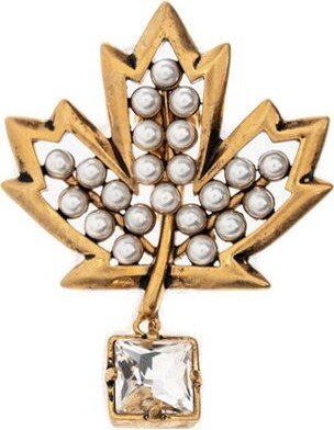 Maple Leaf Embellished Earring