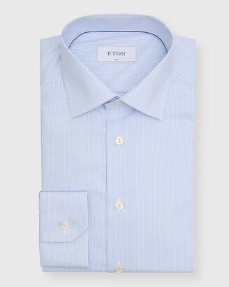 Men's Contemporary Fit Micro-Stripe Dress Shirt