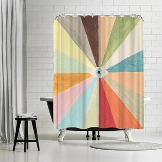 71 x 74 Shower Curtain, Big Brother Colors by Florent Bodart