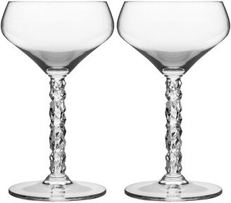 Set Of 2 Carat Coupe Glasses-AA