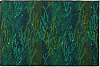 Door Mats: Underwater Forest - Emerald Door Mat, Green