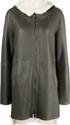 Reversible Hooded Zip-Up Coat