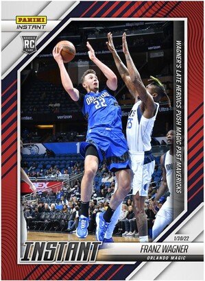 Franz Wagner Orlando Magic Fanatics Exclusive Parallel Panini America Instant Late Heroics in Win Single Rookie Trading Card - Limited Edition of 99