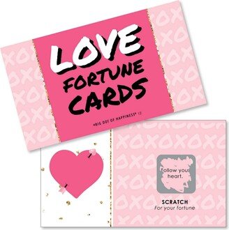 Big Dot Of Happiness Be My Galentine - Valentine's Day Game Scratch Off Love Fortune Cards - 22 Ct